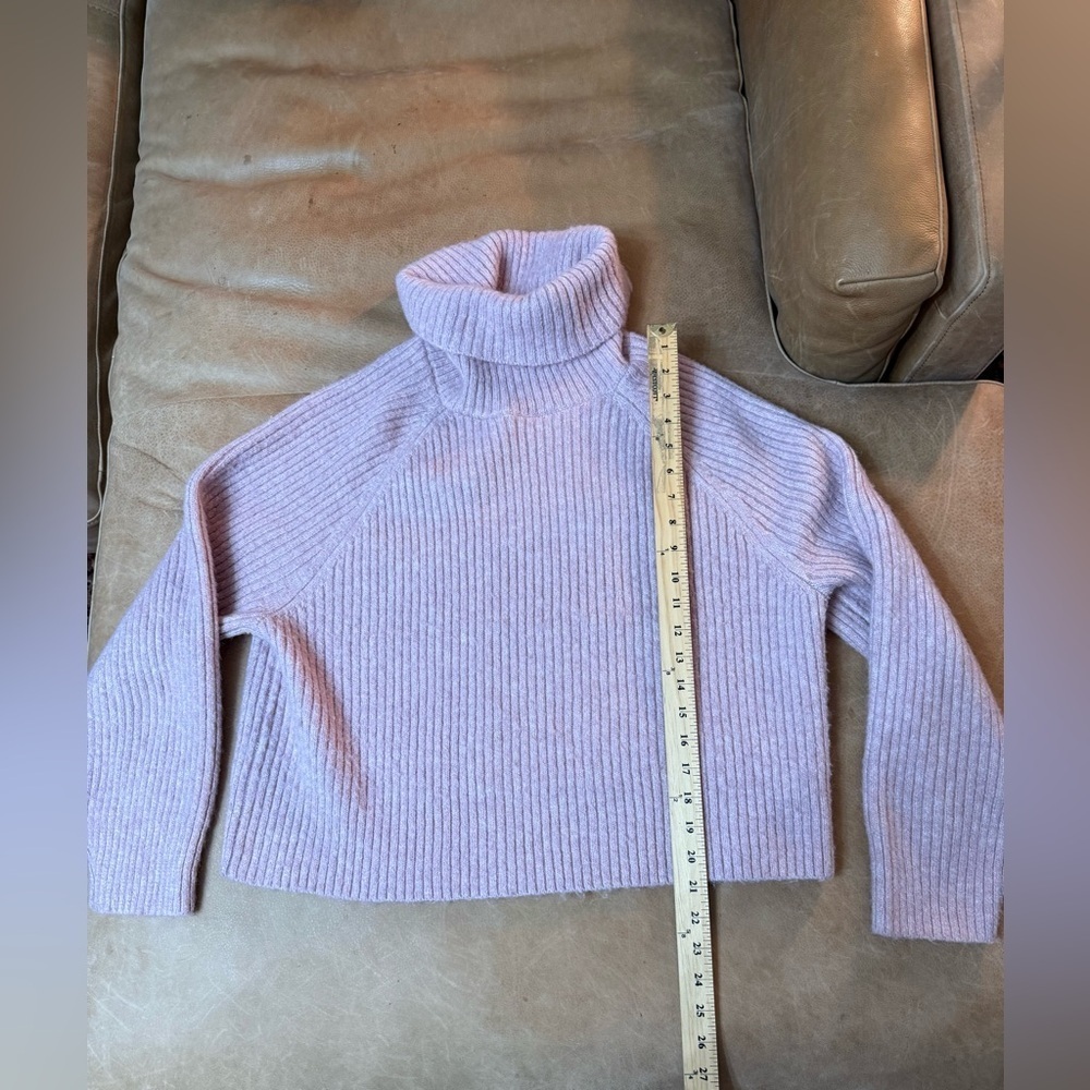 Old Navy Pink Turtleneck Crop Sweater Pink Women’s Size Large - Picture 3 of 7